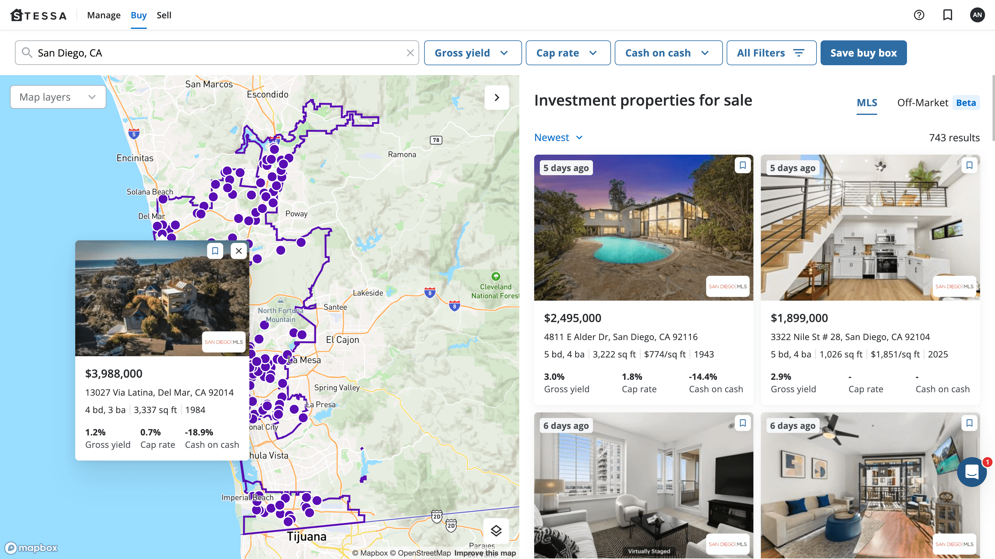 Marketplace home search view